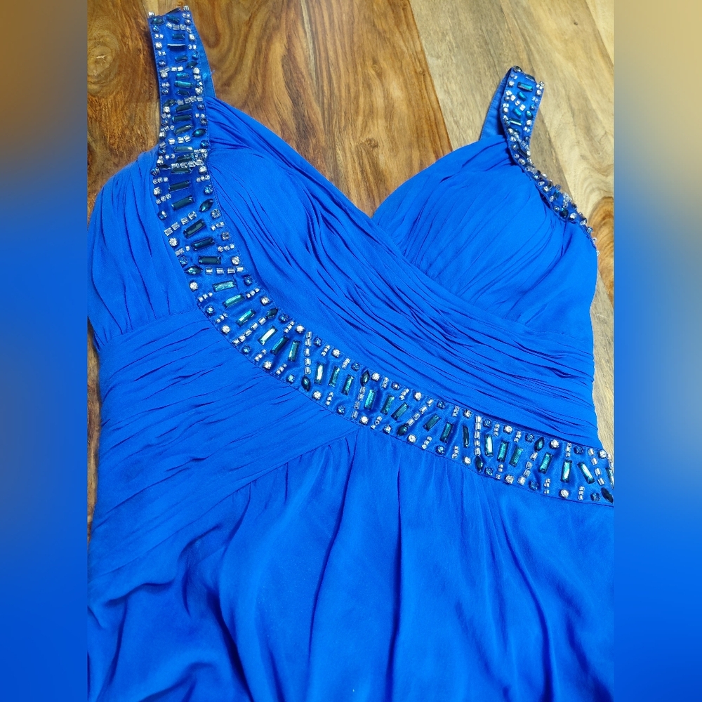 Nina Austin Royal Blue Gown/ Dress **(See Note On Size)**
